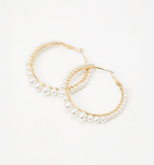 Aretes Candonga Maxi Perlas