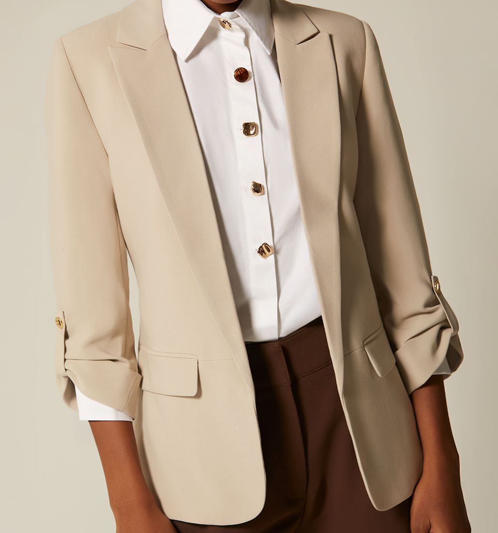 Blazer Manga 3/4 Con Charretera