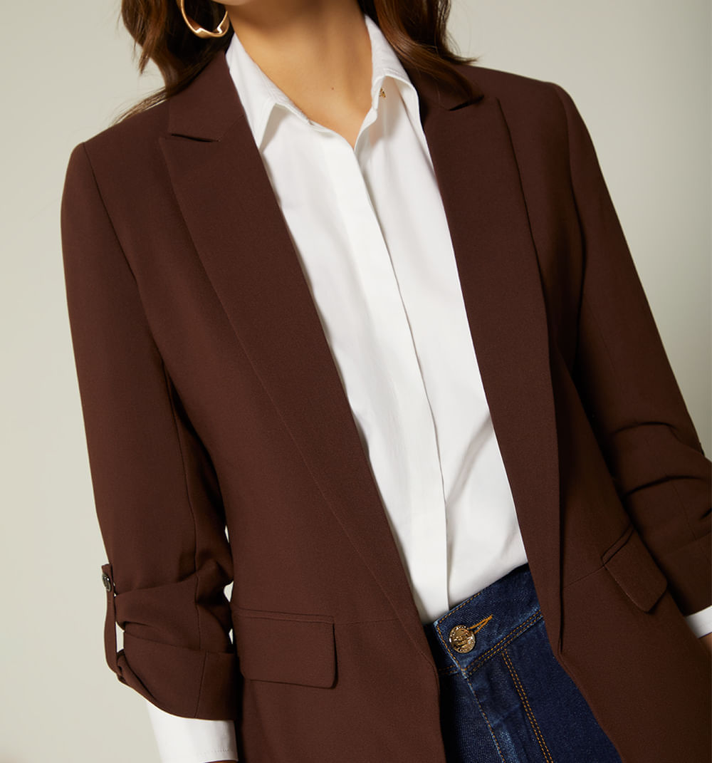 Blazer Manga 3/4 Con Charretera