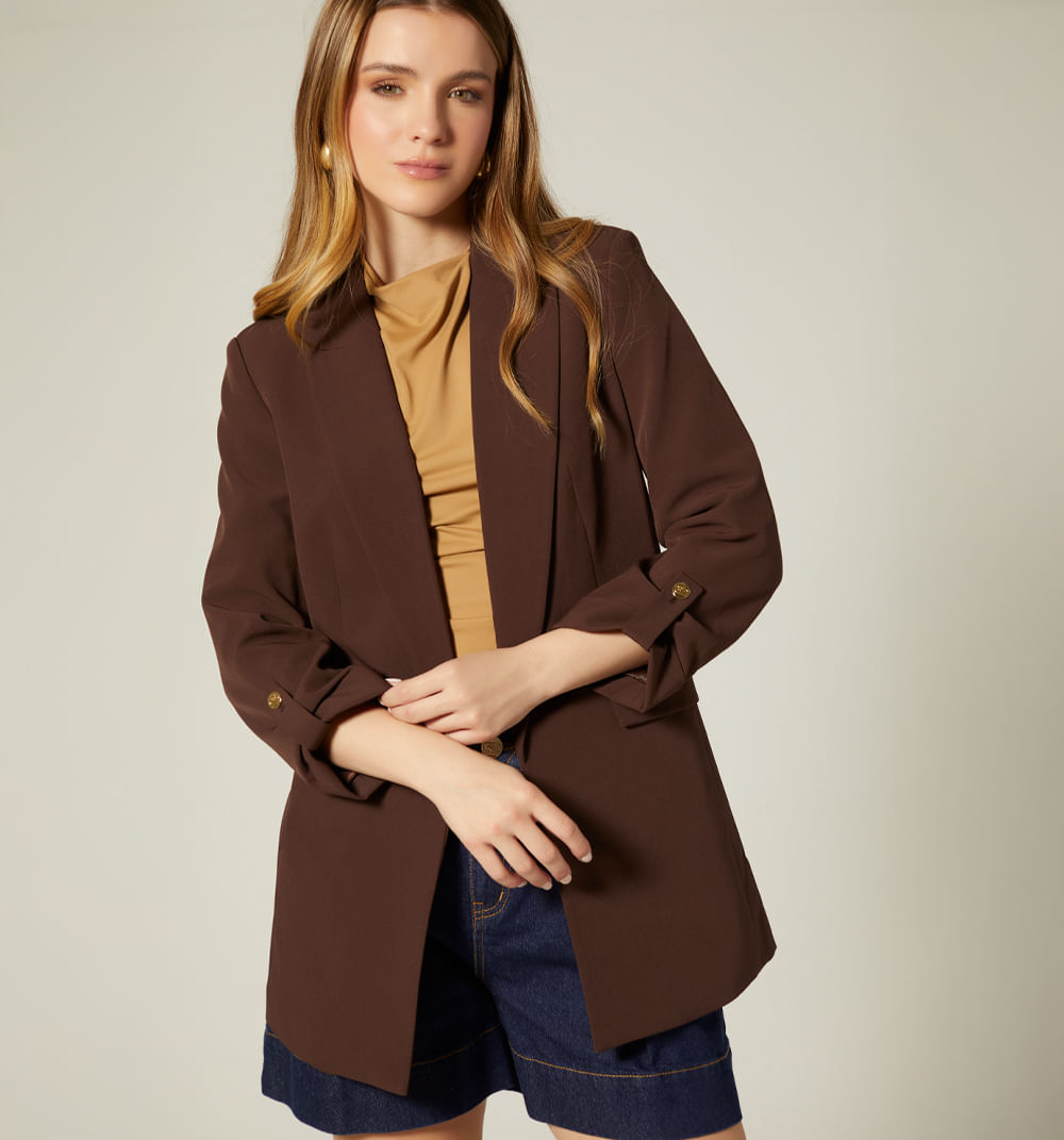 Blazer Manga Larga Silueta Over Size