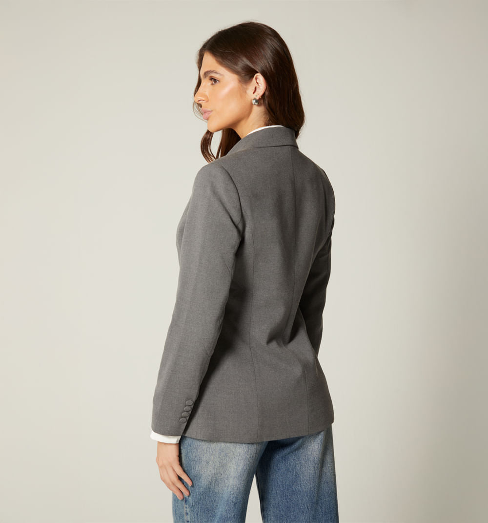 Blazer Manga Larga  De Un Boton