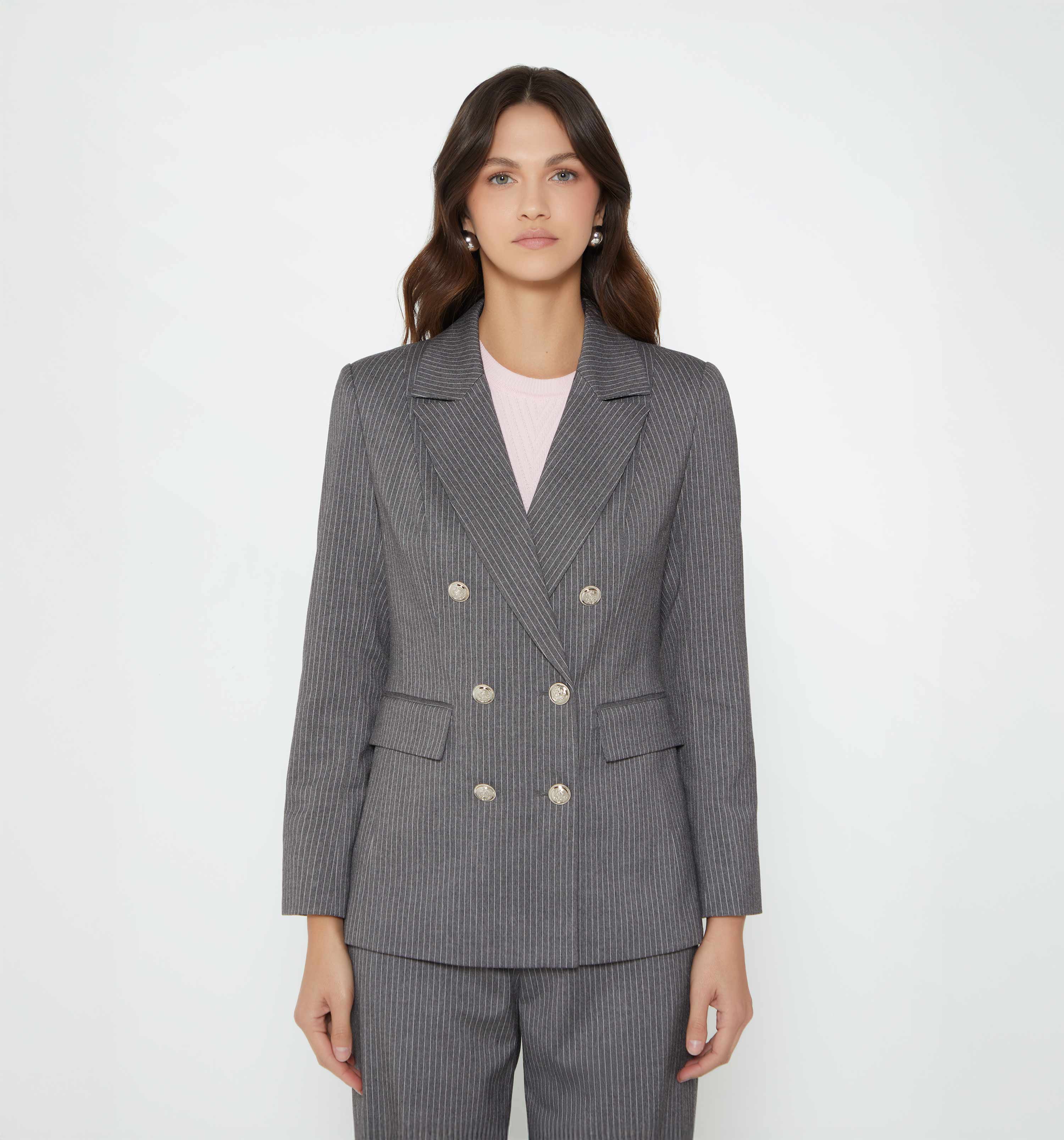 Blazer Manga Larga 6 Botones Frontales