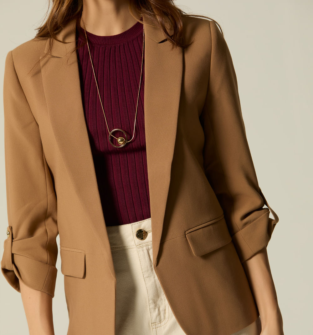 Blazer Manga 3/4 Con Charretera