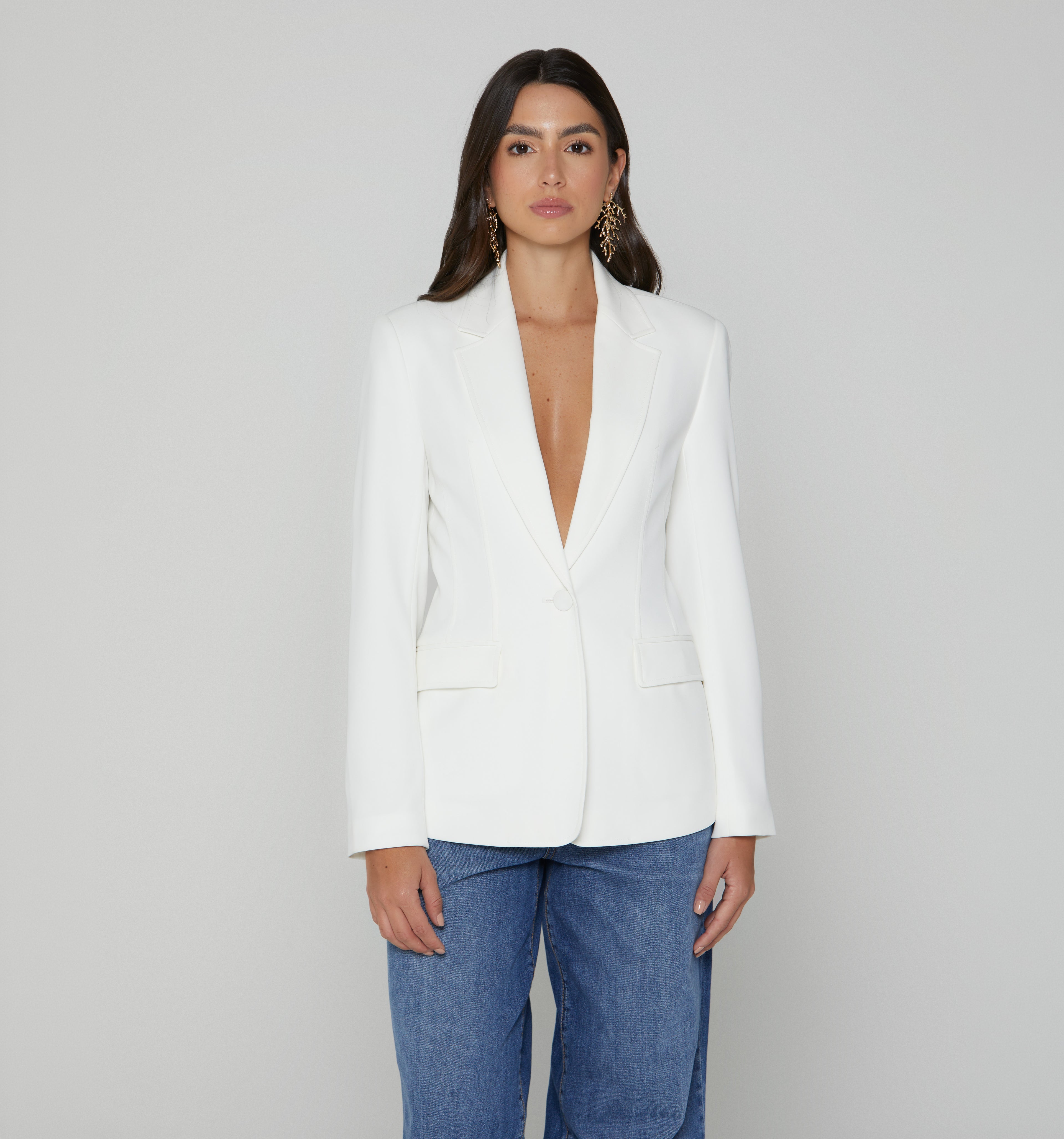 Blazer Entallado En Cintura