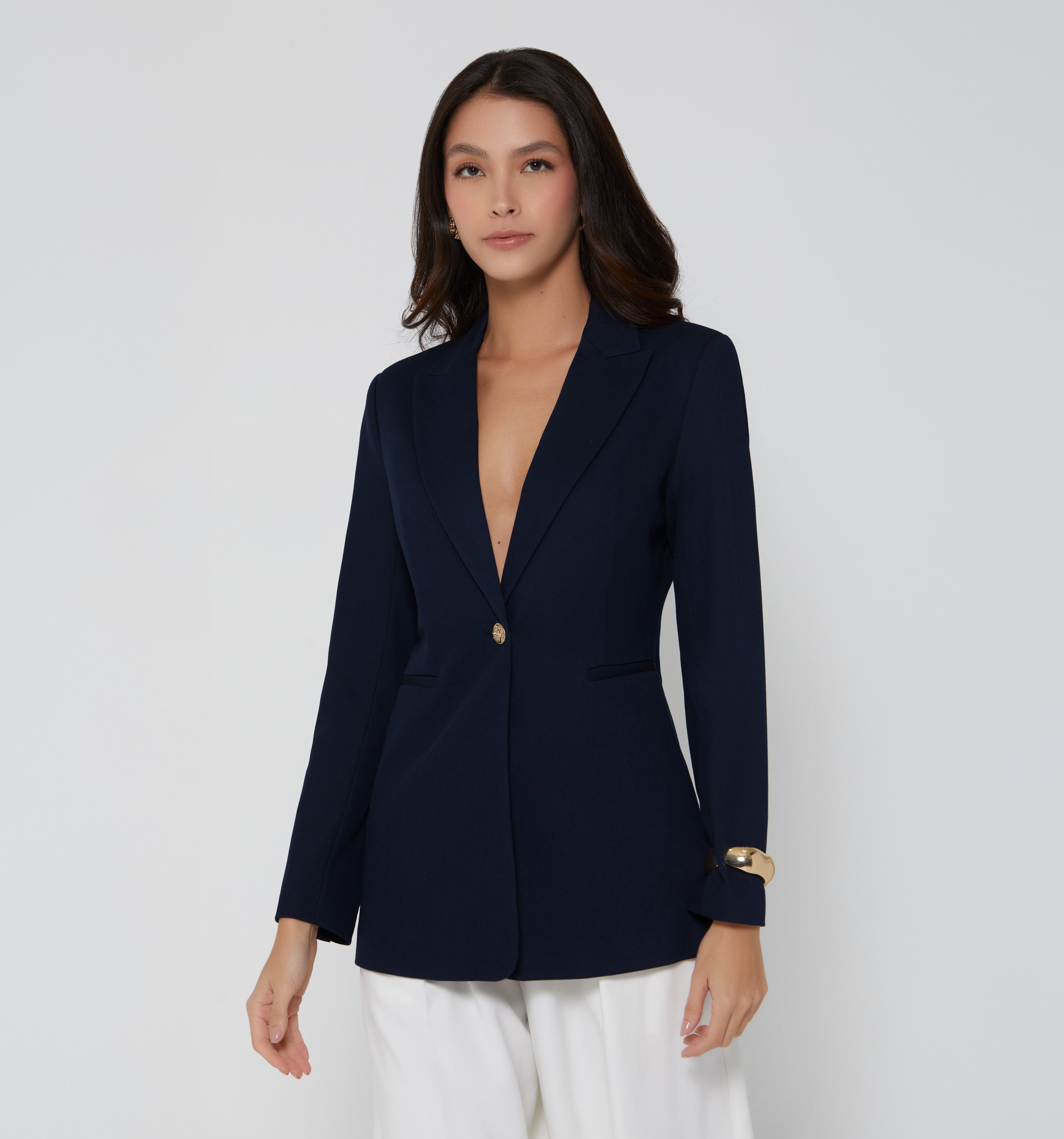 Blazer Entallado Con Hombrera
