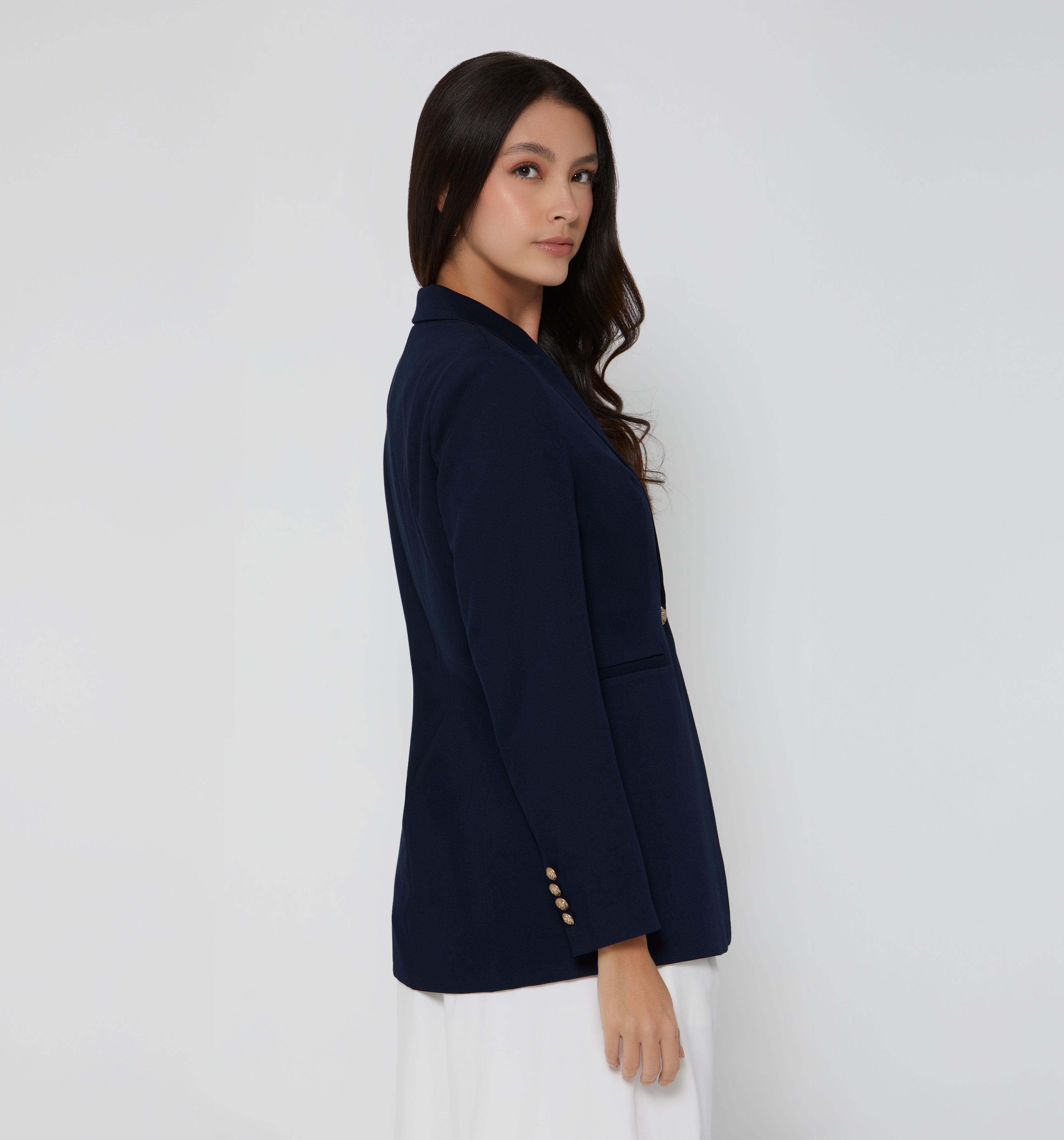 Blazer Entallado Con Hombrera