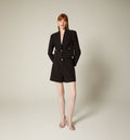 Blazer Corto Con Bolsillos Frontales