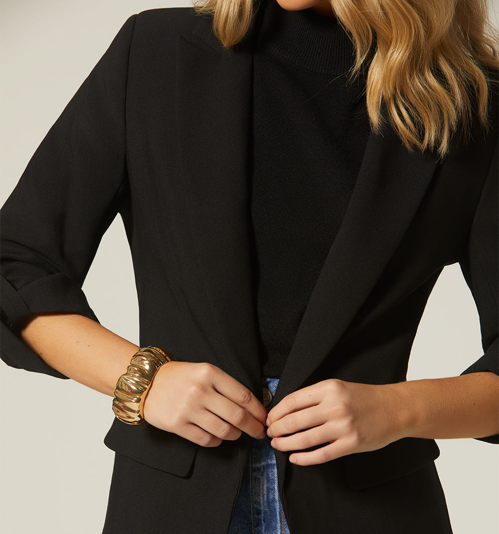 Blazer Manga 3/4 Con Charretera