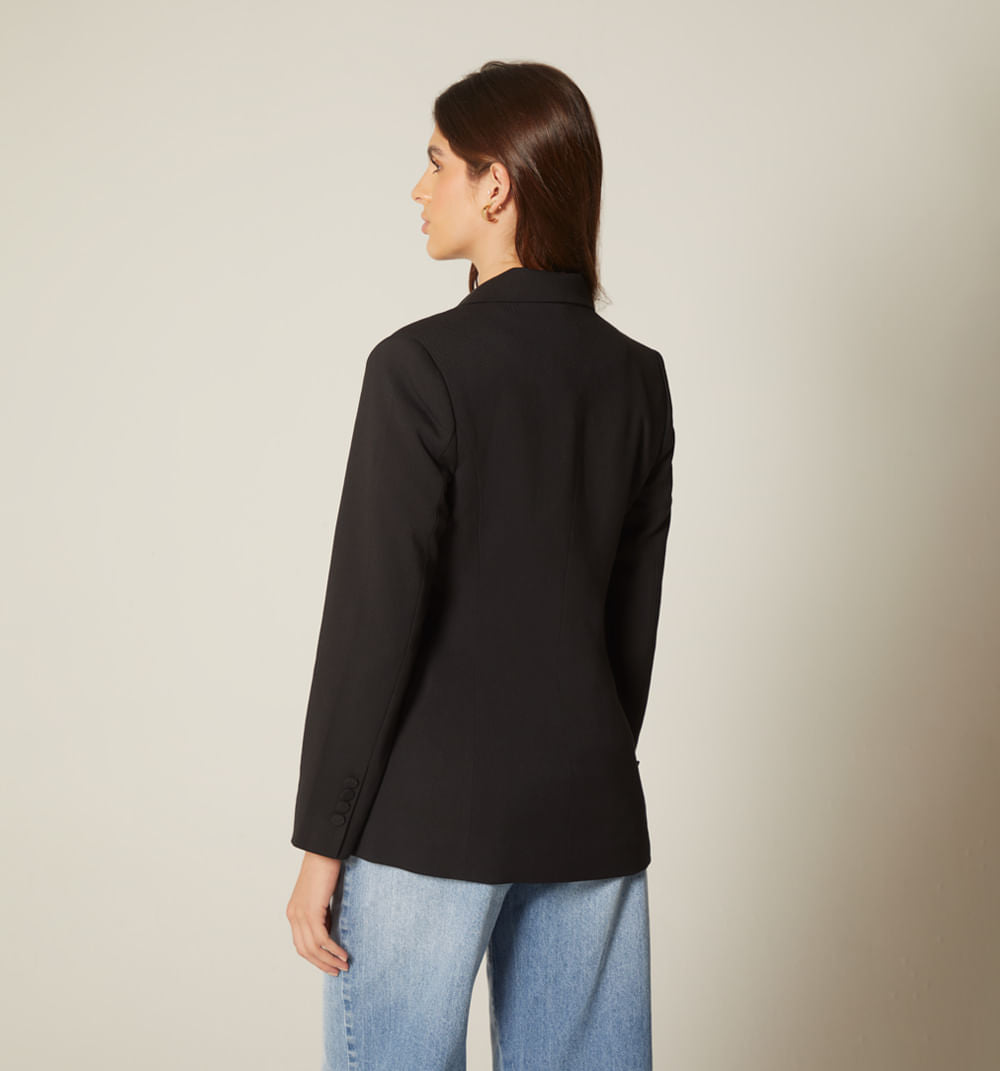 Blazer Manga Larga  De Un Boton
