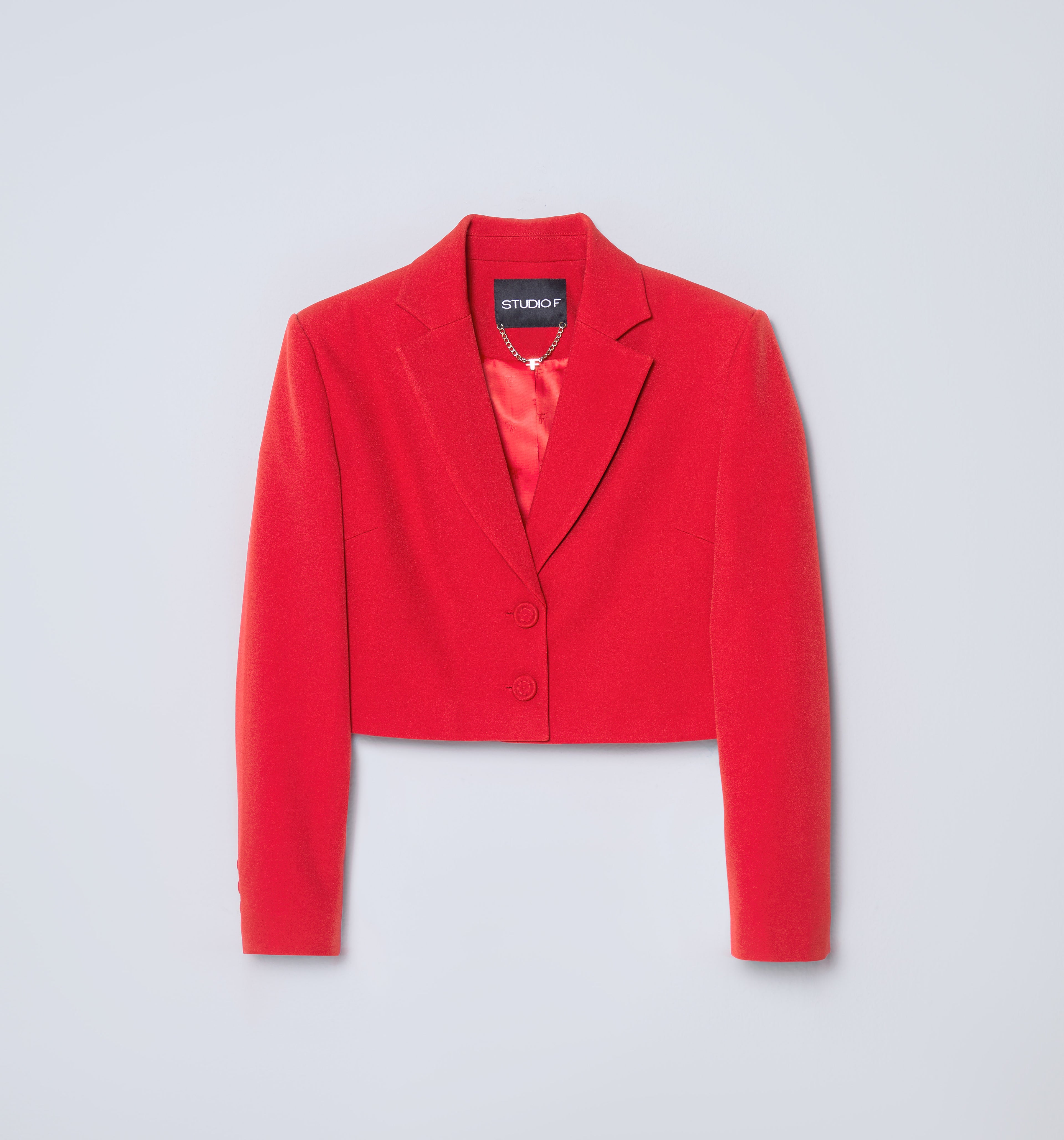 Blazer Corto Con Botones Frontales