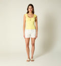 Blusa Con Entorche En Escote