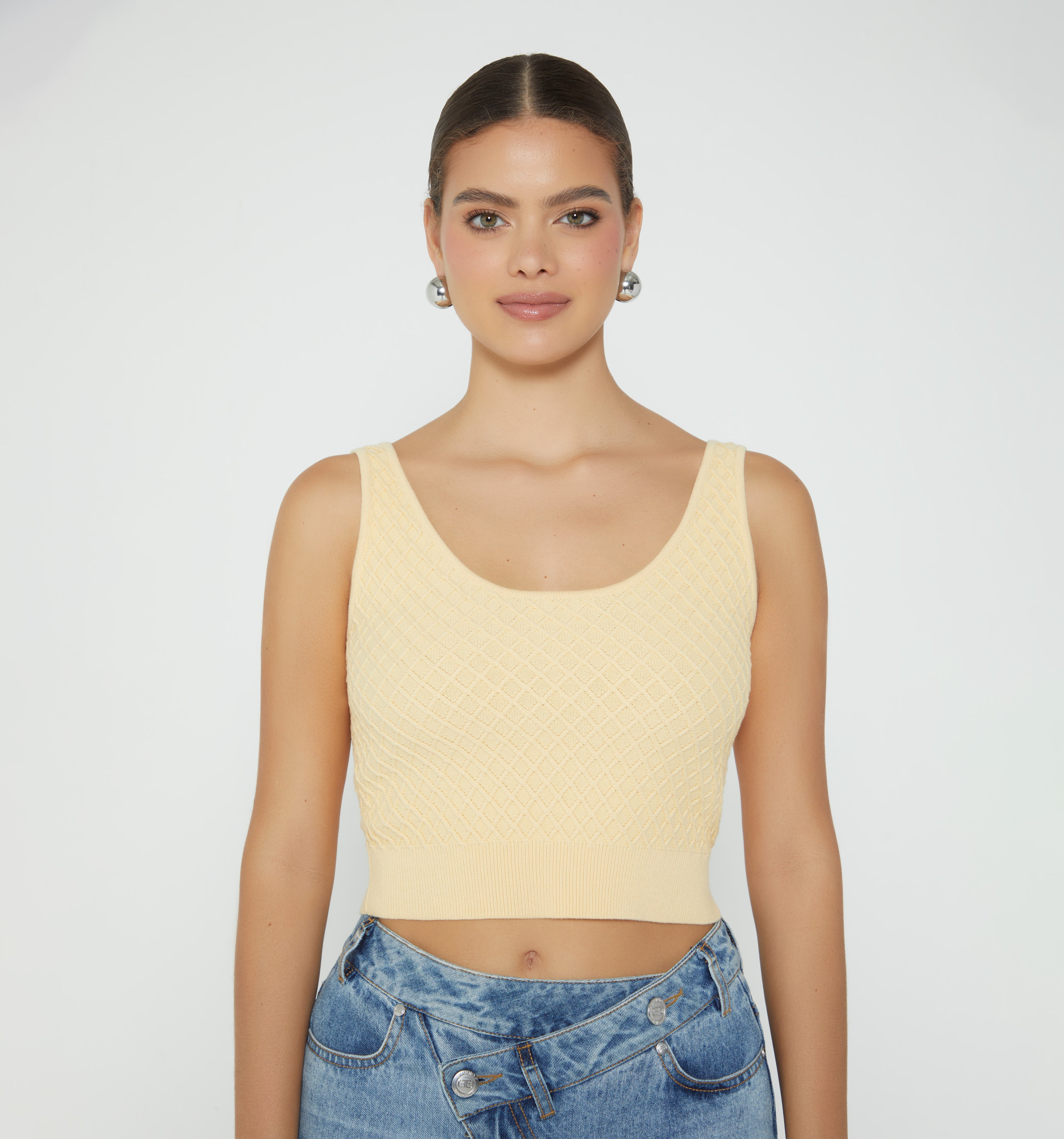 Blusa Corta De Tiras Escote Profundo