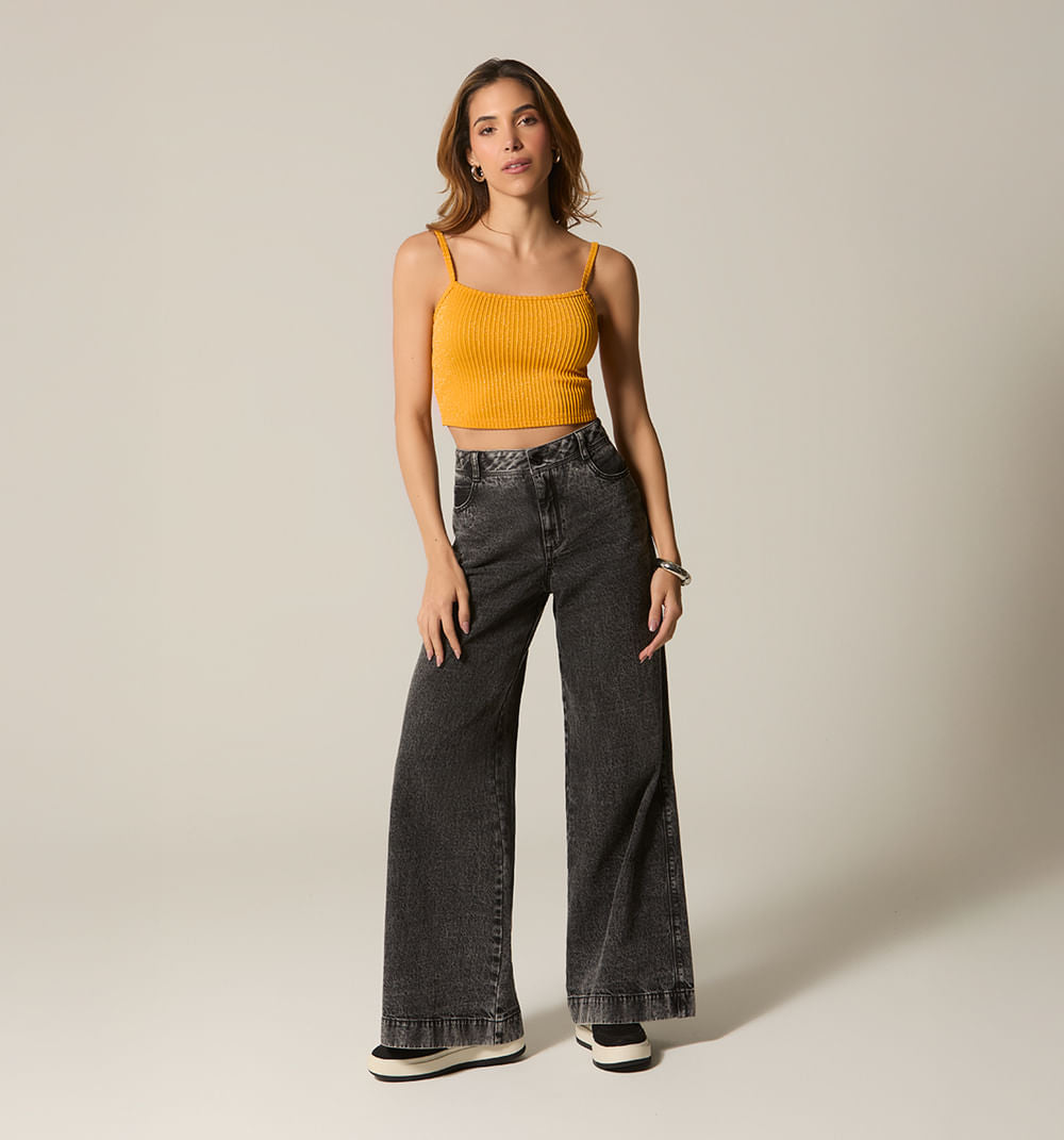 Blusa Basica Crop Tiras