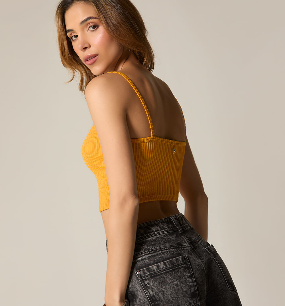 Blusa Basica Crop Tiras