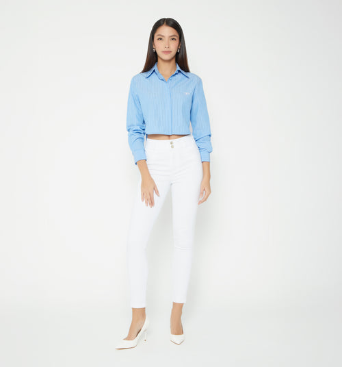 Blusa Camisera Boxy Manga Larga