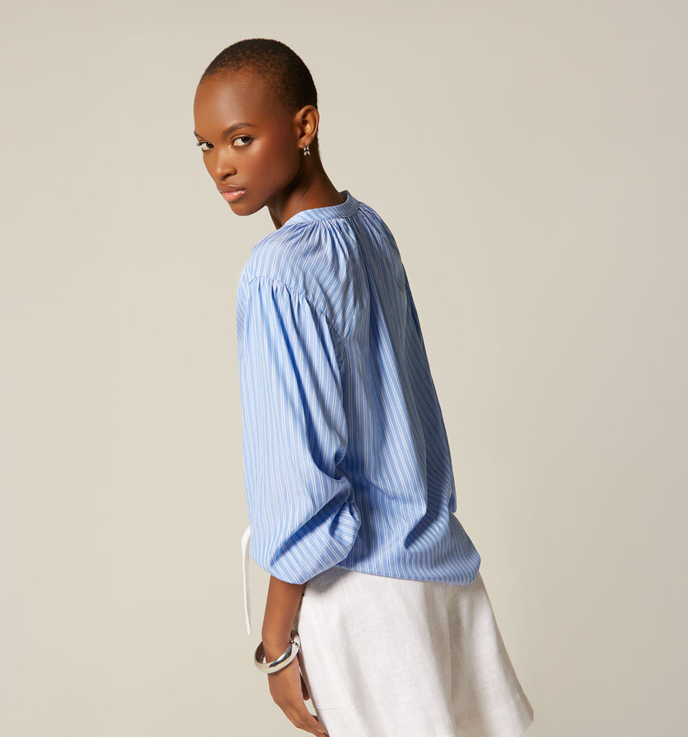 Blusa Manga Larga Escote Redondo