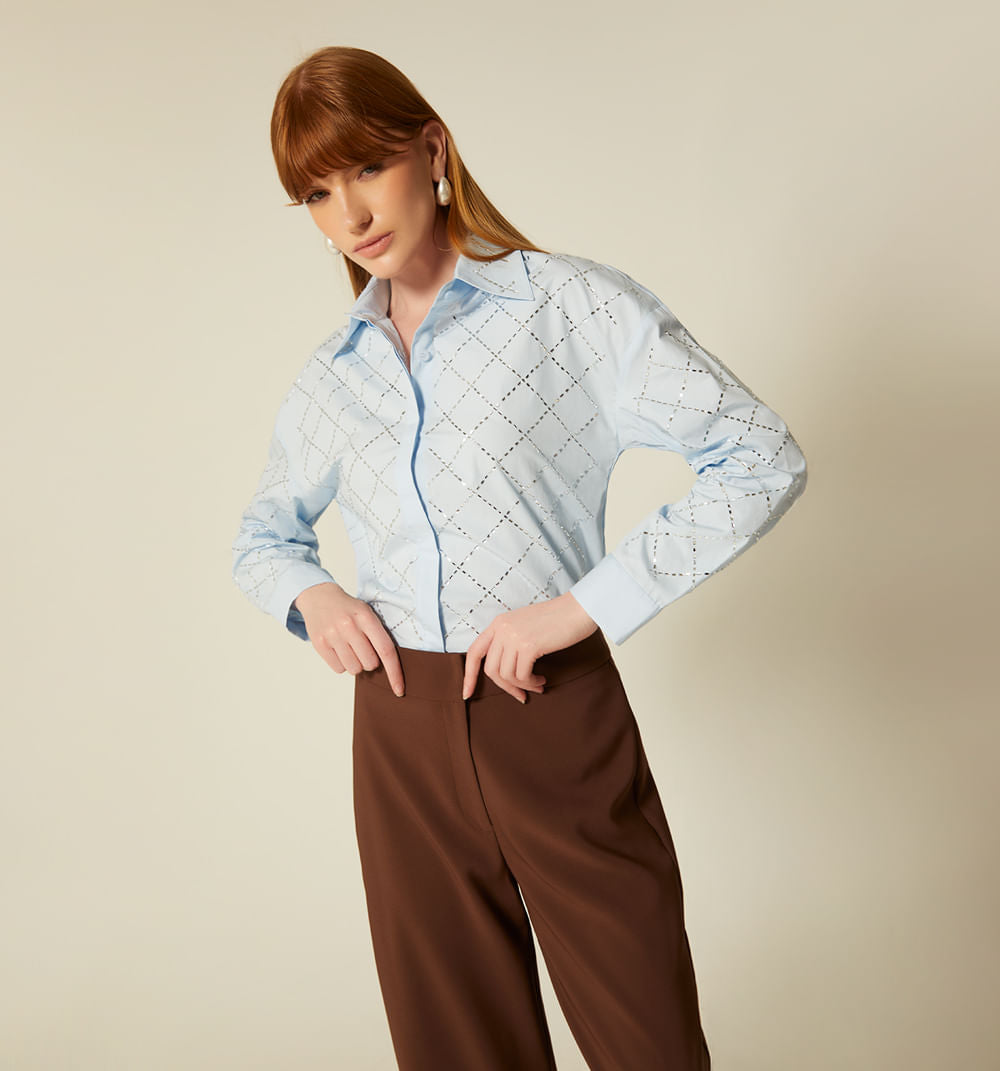 Camisera Con Detalles Brillo