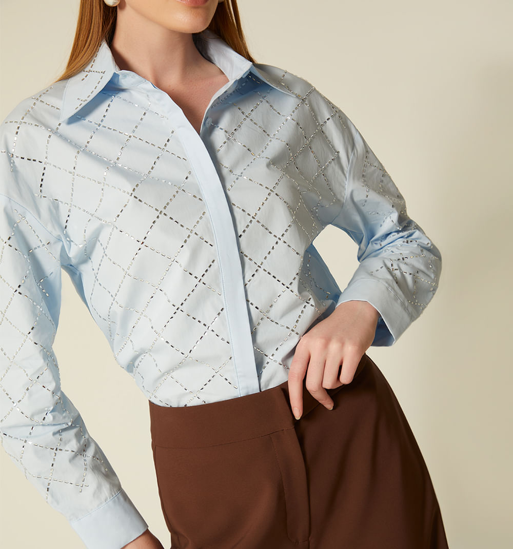 Camisera Con Detalles Brillo