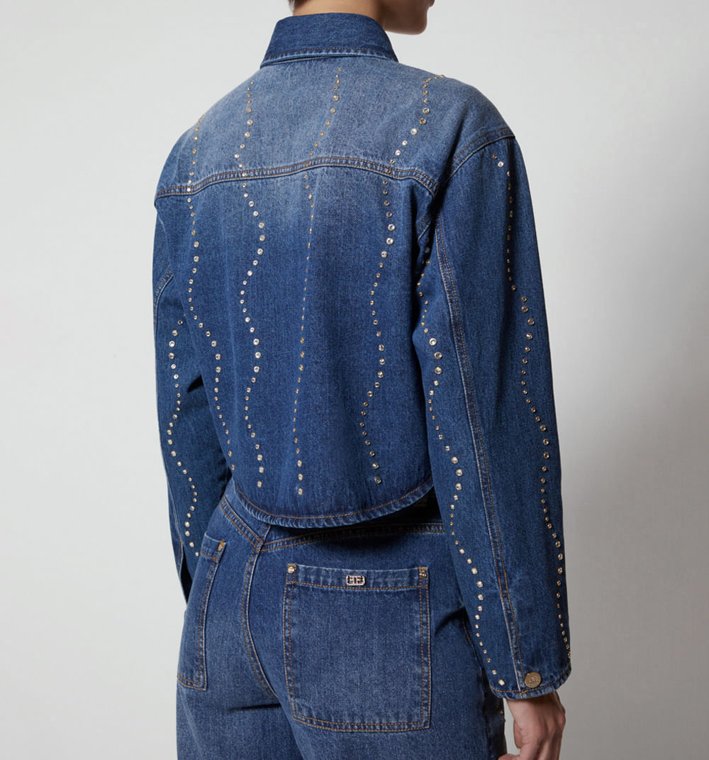 Blusa Camisera Manga Larga Cristales