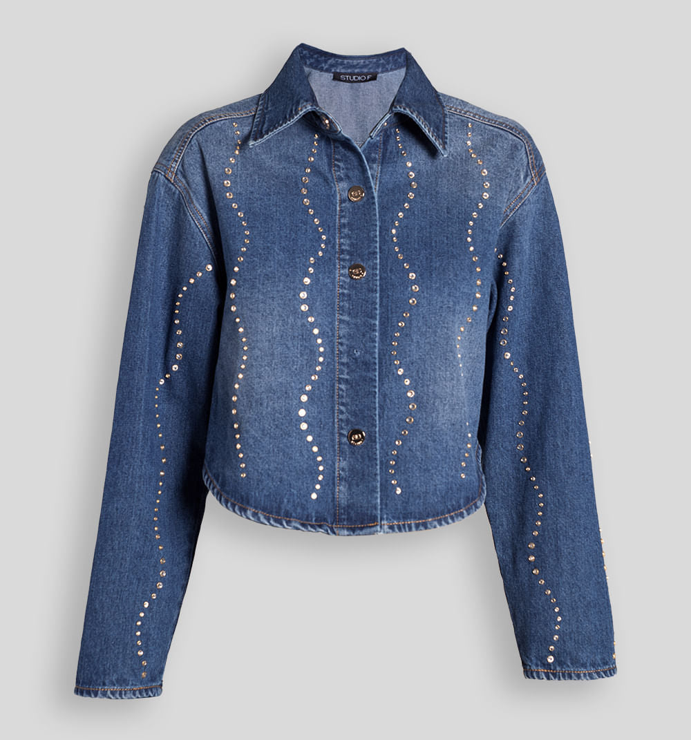 Blusa Camisera Manga Larga Cristales
