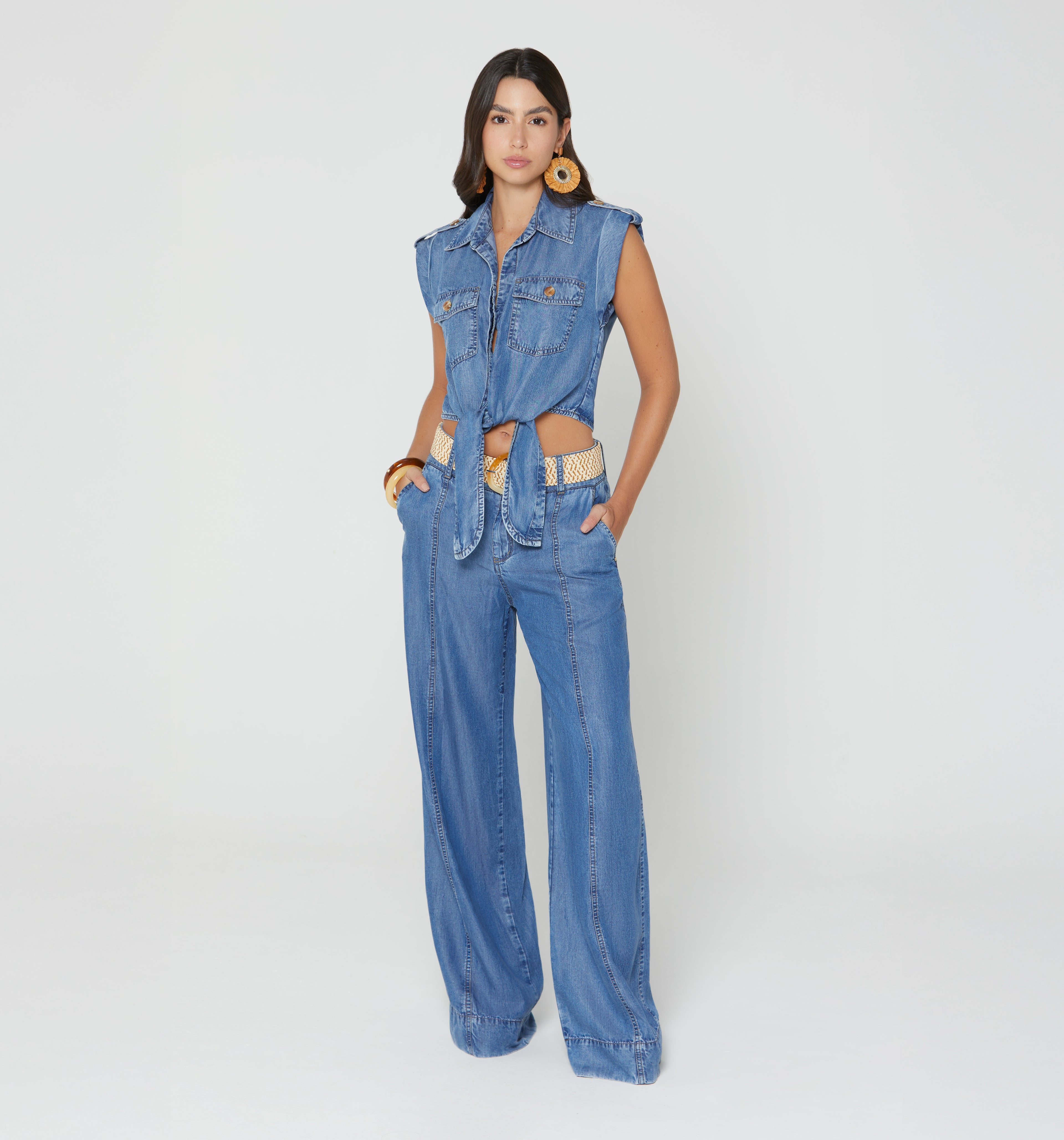 Blusa Sisa Camisera De Anudar