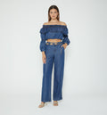 Blusa Escote Bandeja Ruchada