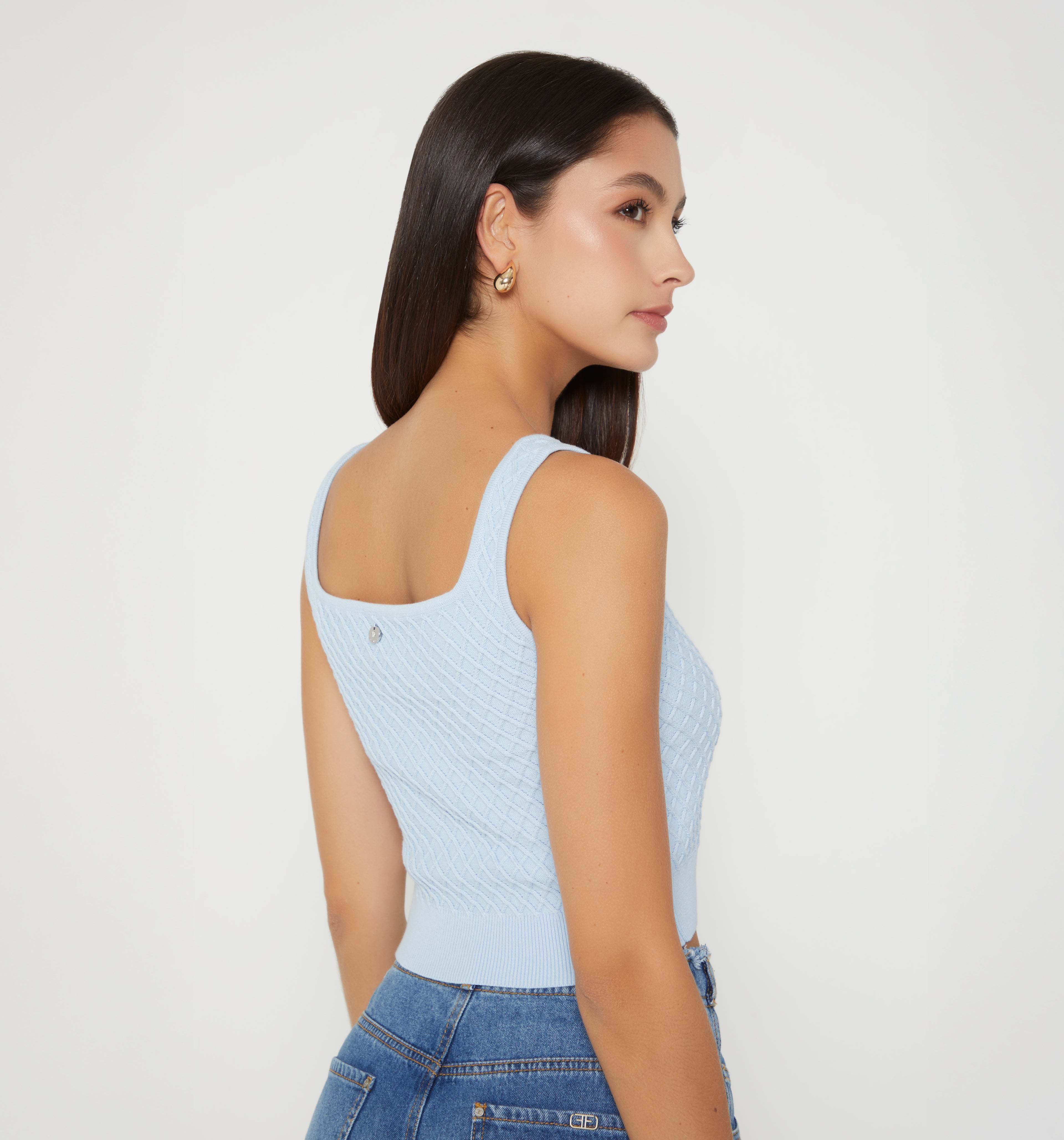 Blusa Corta De Tiras Escote Profundo