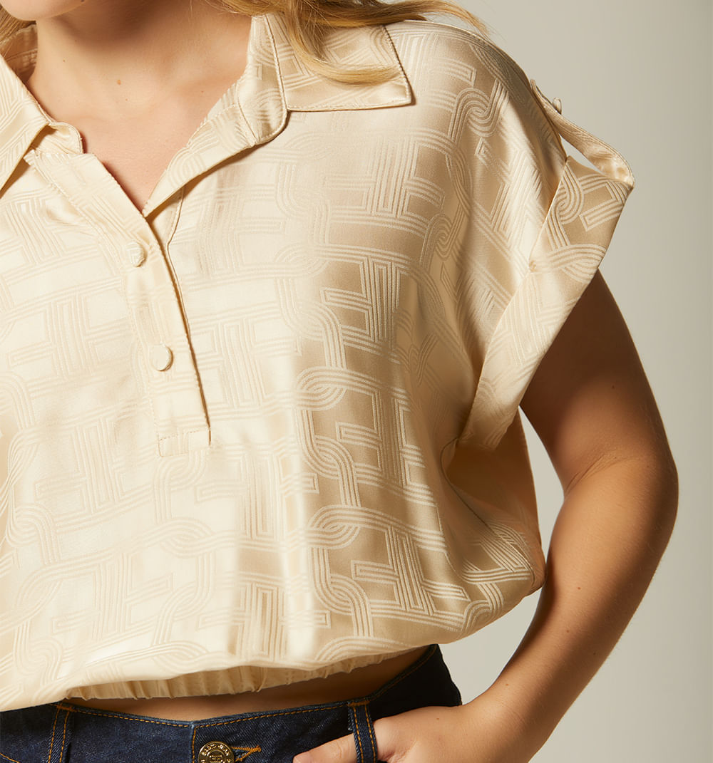 Blusa Con Elastico En Cintura