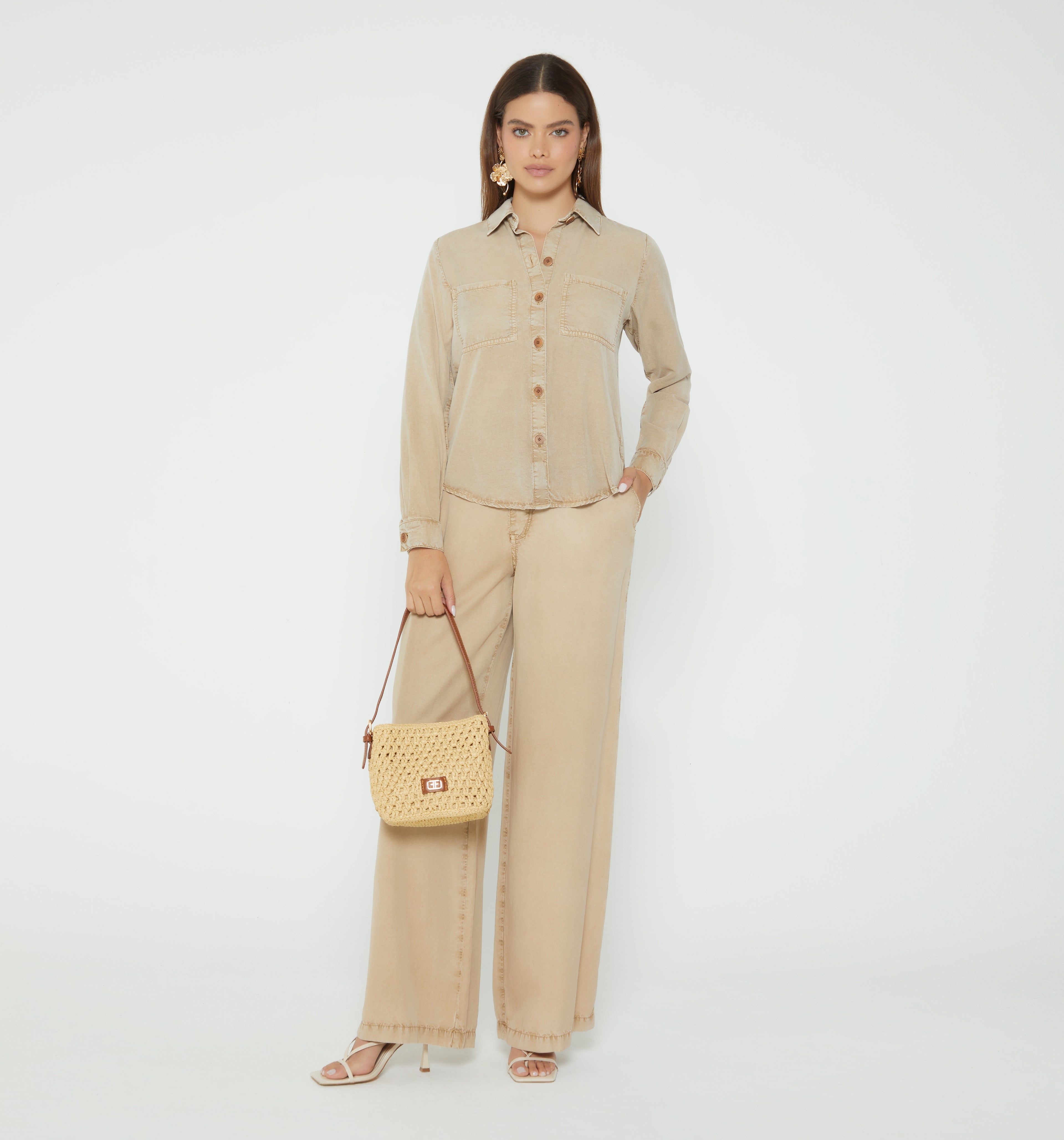 Blusa Camisera Manga Larga