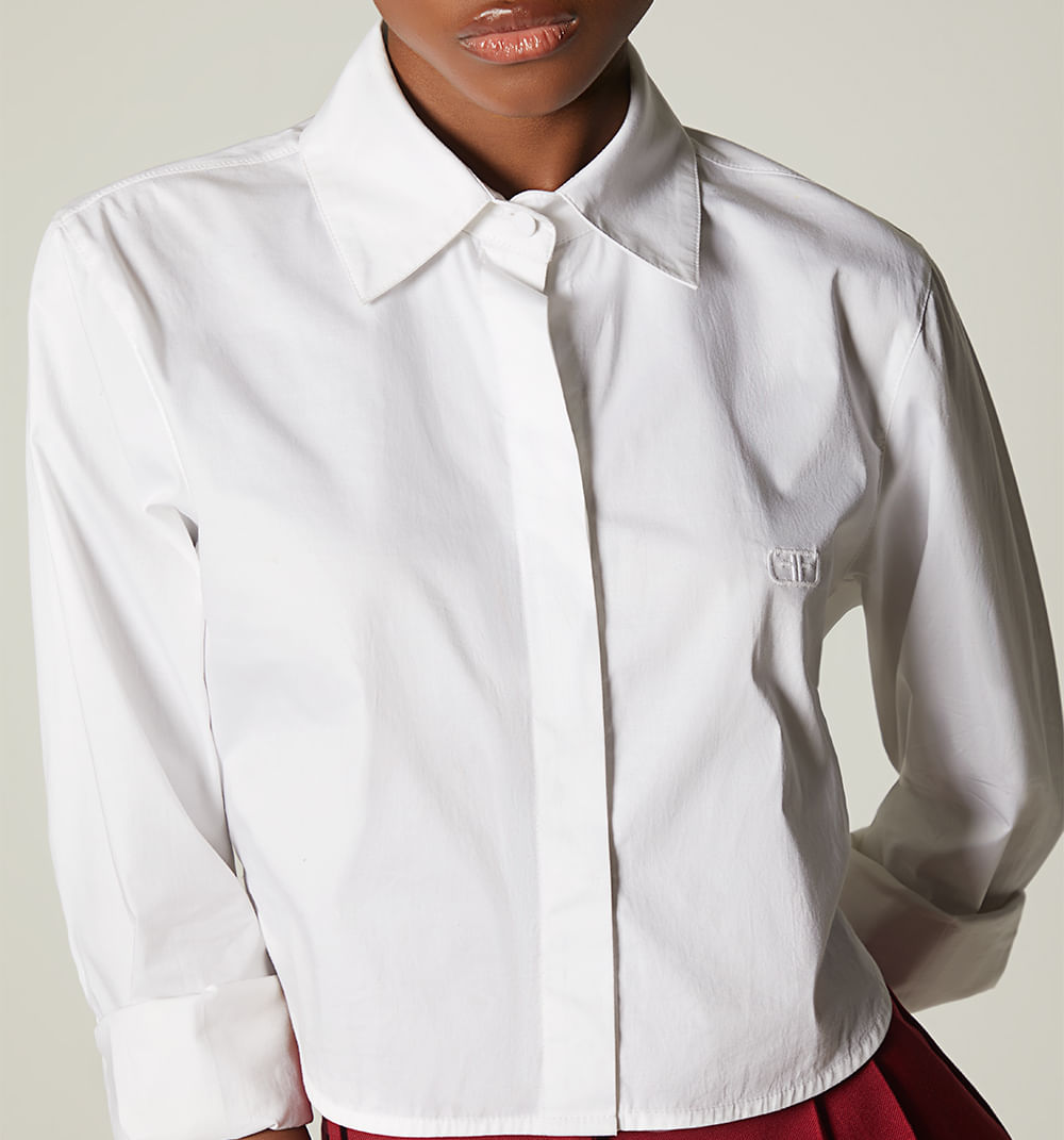 Blusa Camisera Boxy Manga Larga