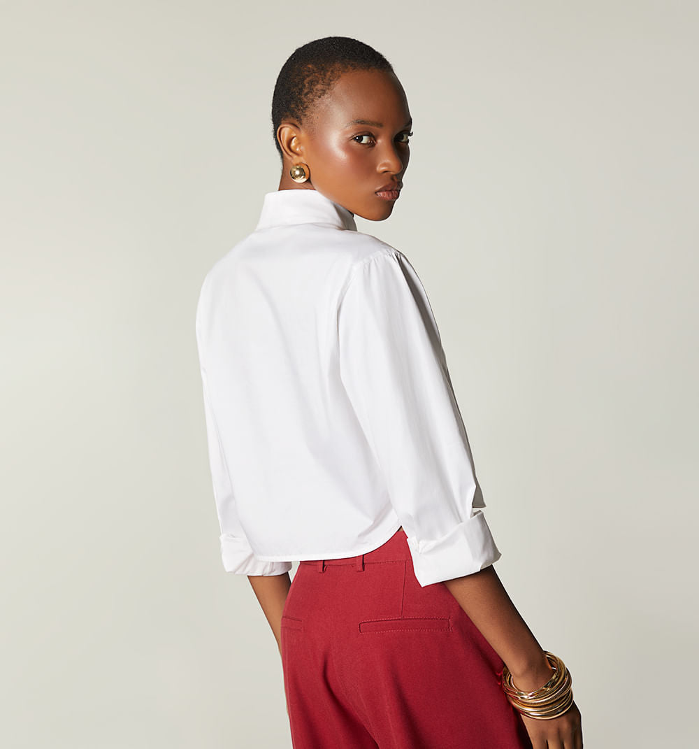 Blusa Camisera Boxy Manga Larga