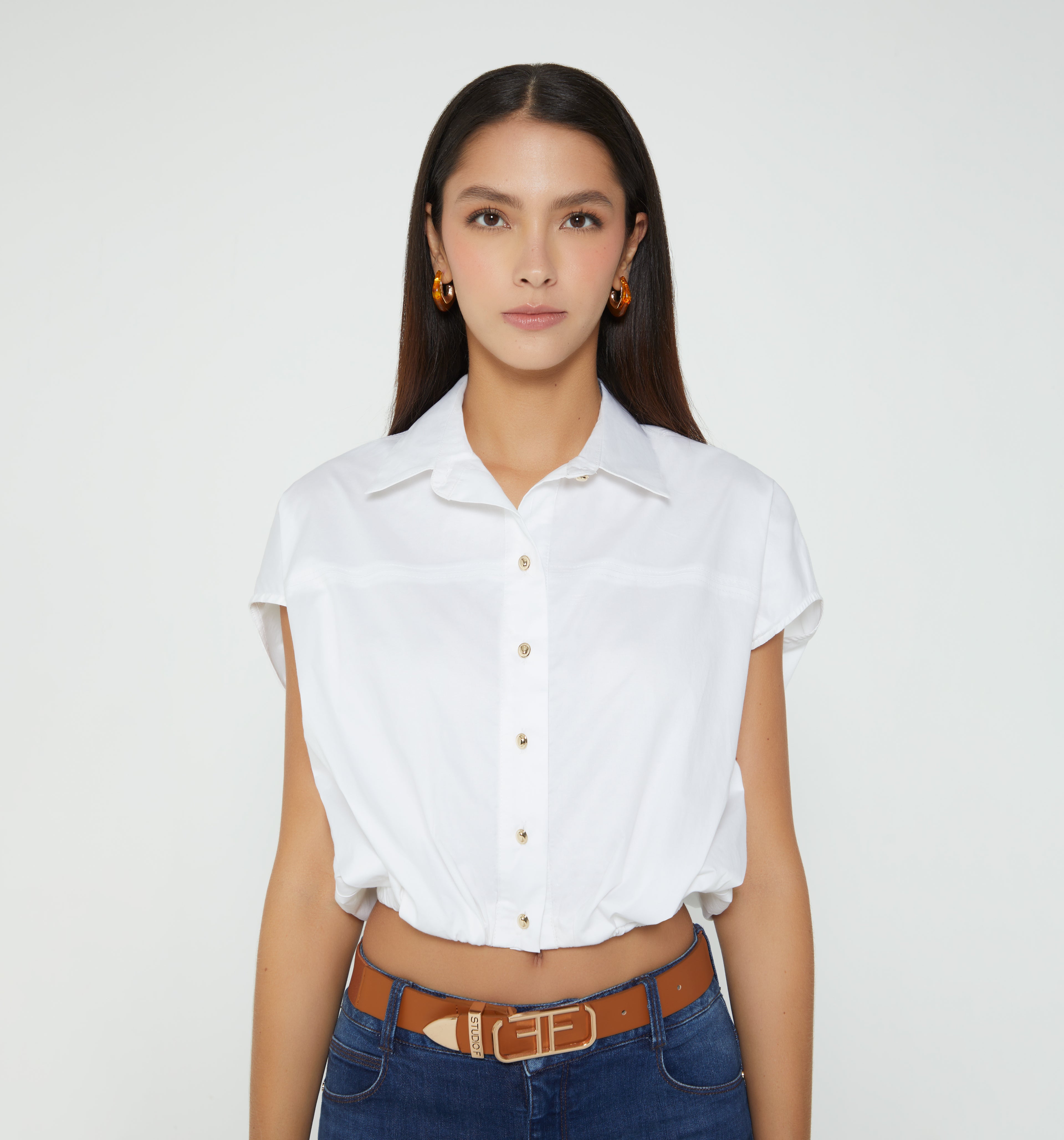 Blusa Camisera Manga Corta
