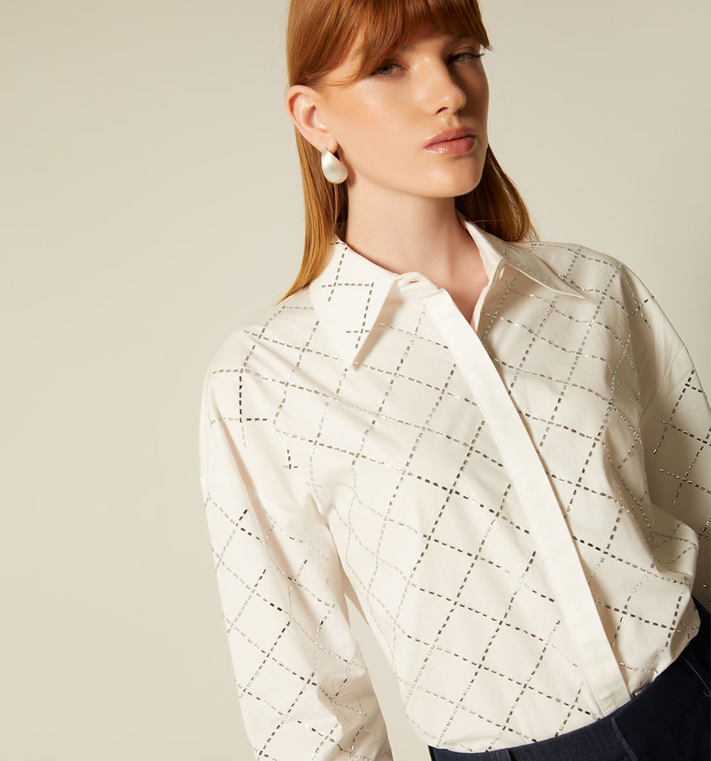 Camisera Con Detalles Brillo