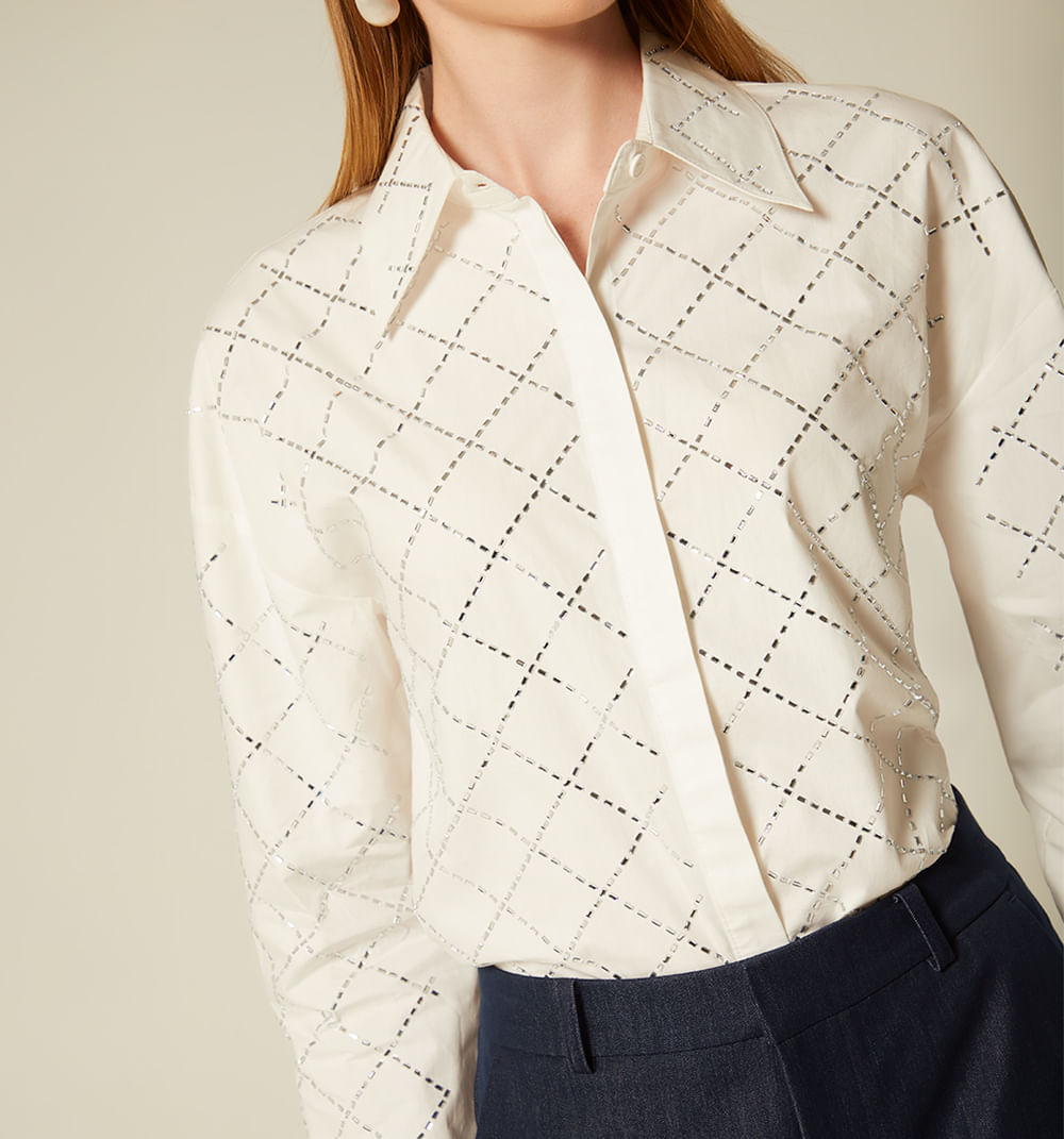 Camisera Con Detalles Brillo