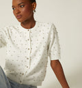 Blusa Manga Corta Con Apliques