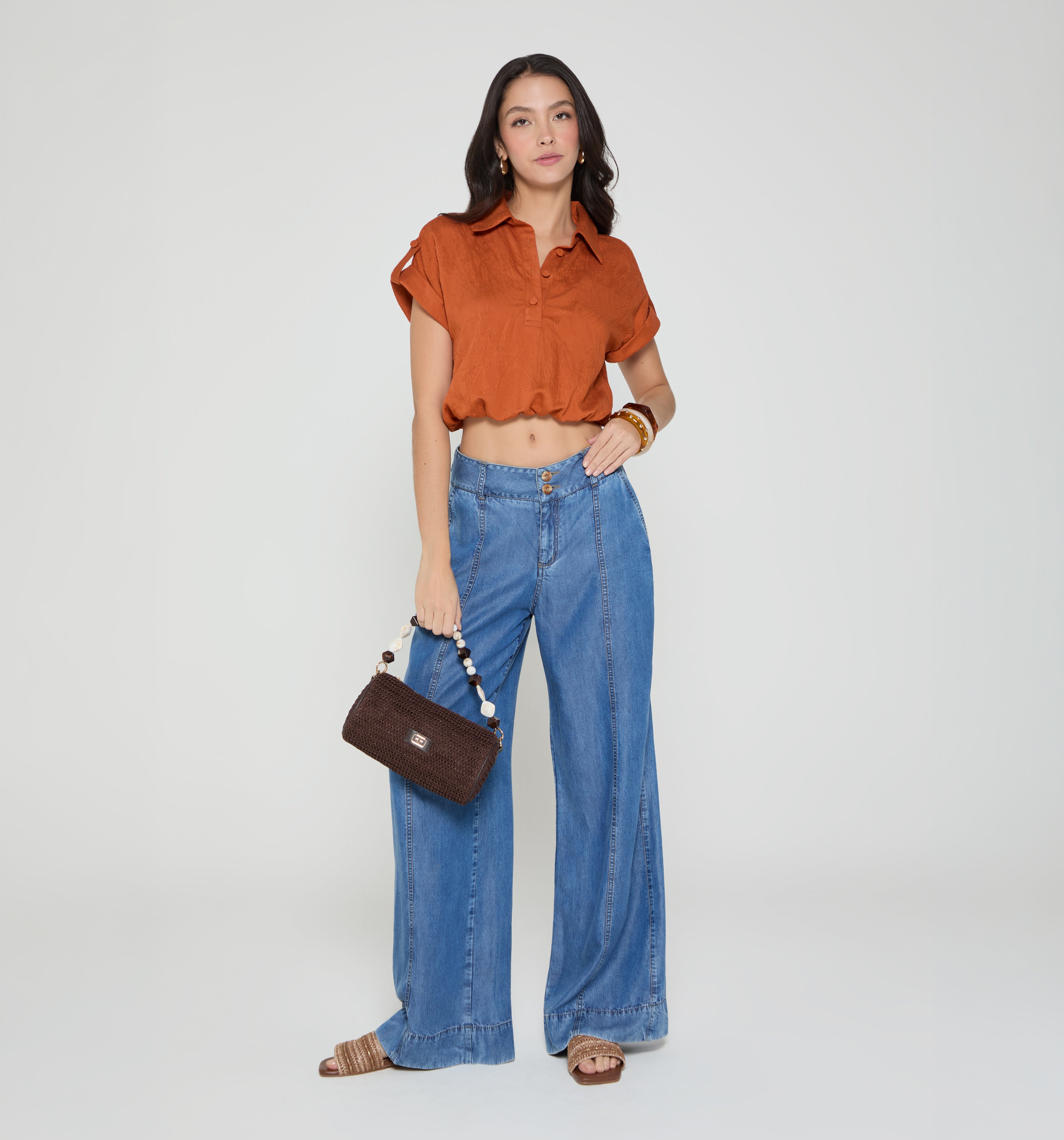 Blusa Con Elastico En Cintura