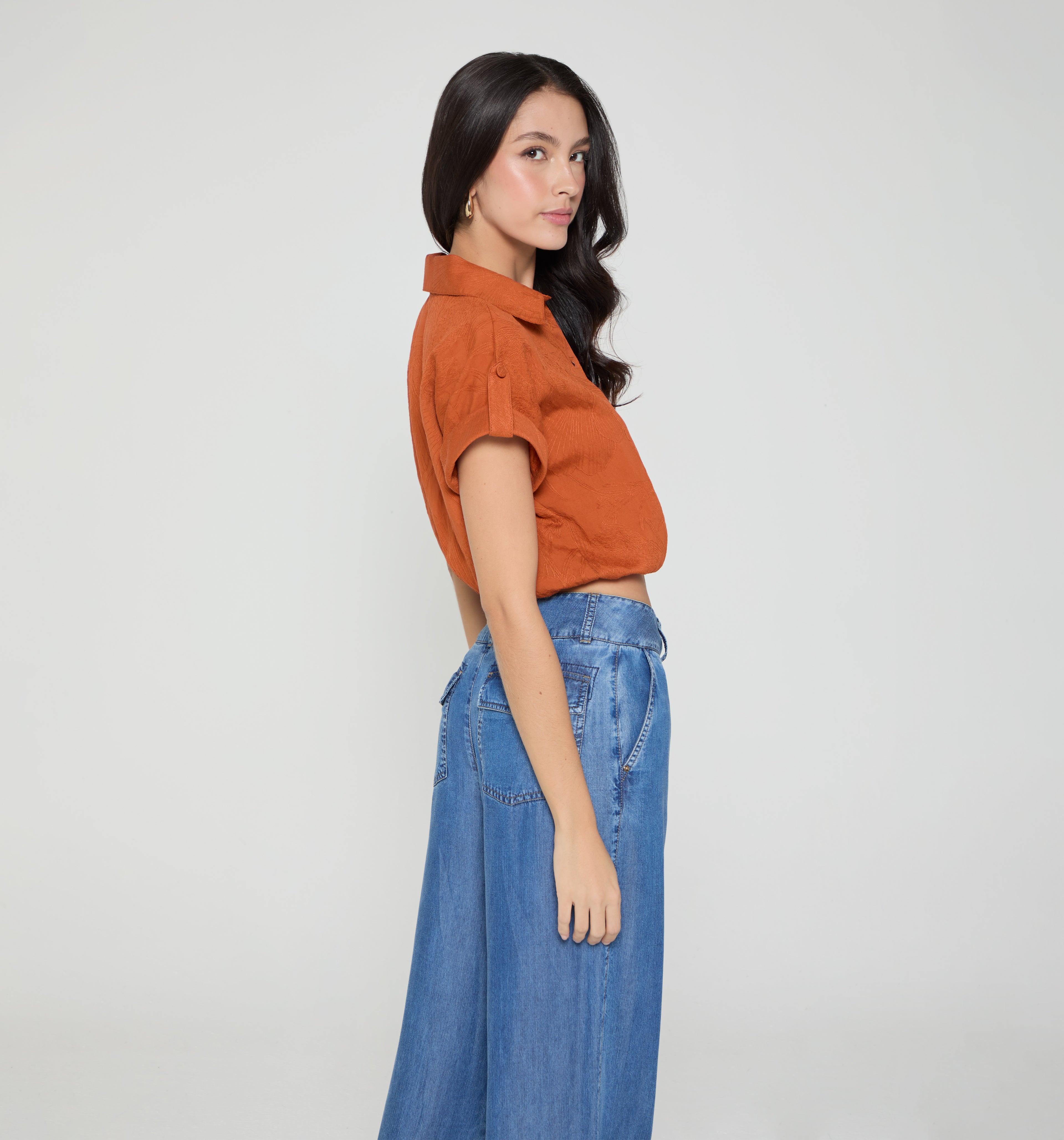 Blusa Con Elastico En Cintura