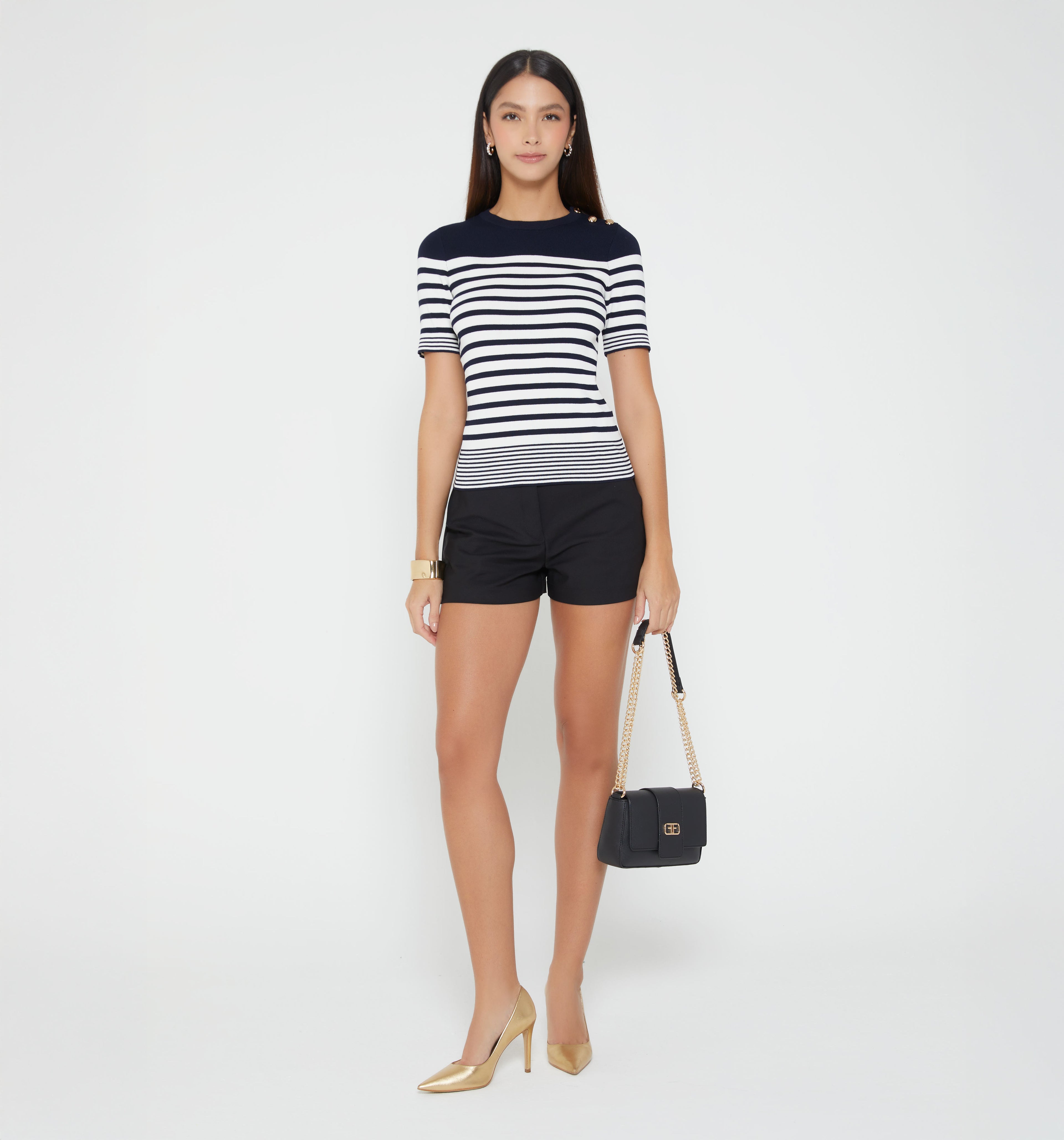 Blusa Manga Corta A Rayas