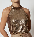 Blusa Halter Lentejuela