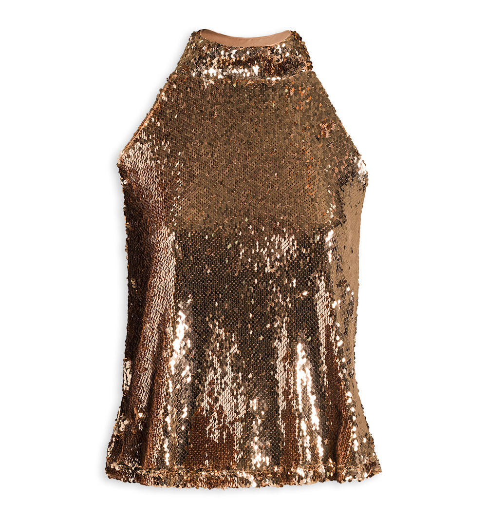 Blusa Halter Lentejuela