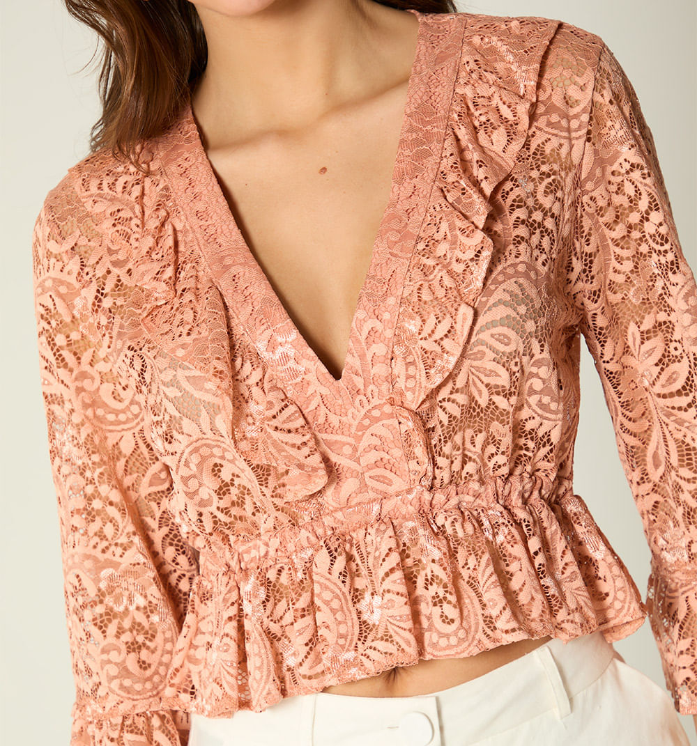 Blusa Manga 3/4 - Rosa