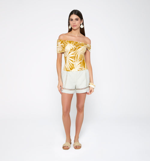 Blusa Escote Bandeja