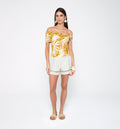 Blusa Escote Bandeja