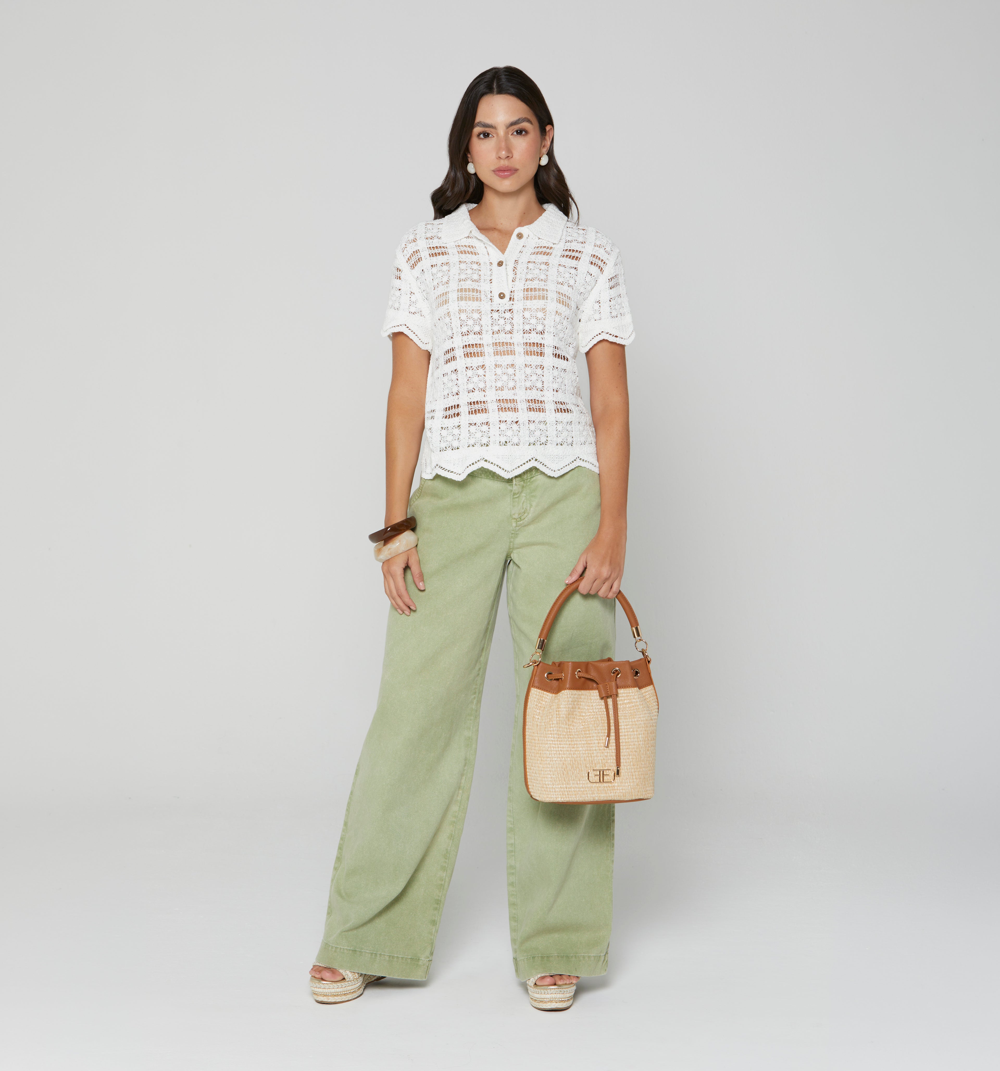 Blusa Manga Corta En Crochet