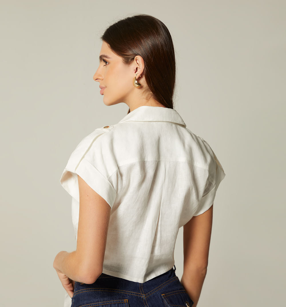 Blusa Sisa Camisera De Anudar, Color