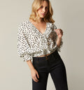 Blusa Manga 3/4 Con Boleros - Natural