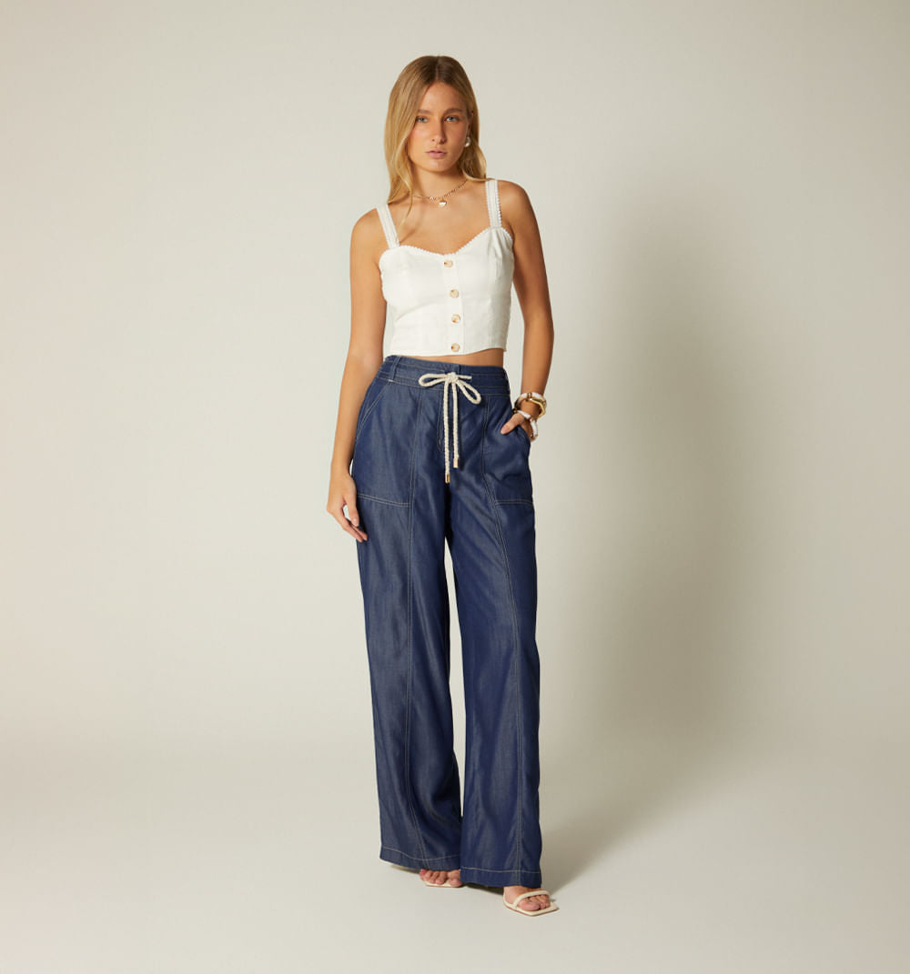 Blusa Tiras - Natural