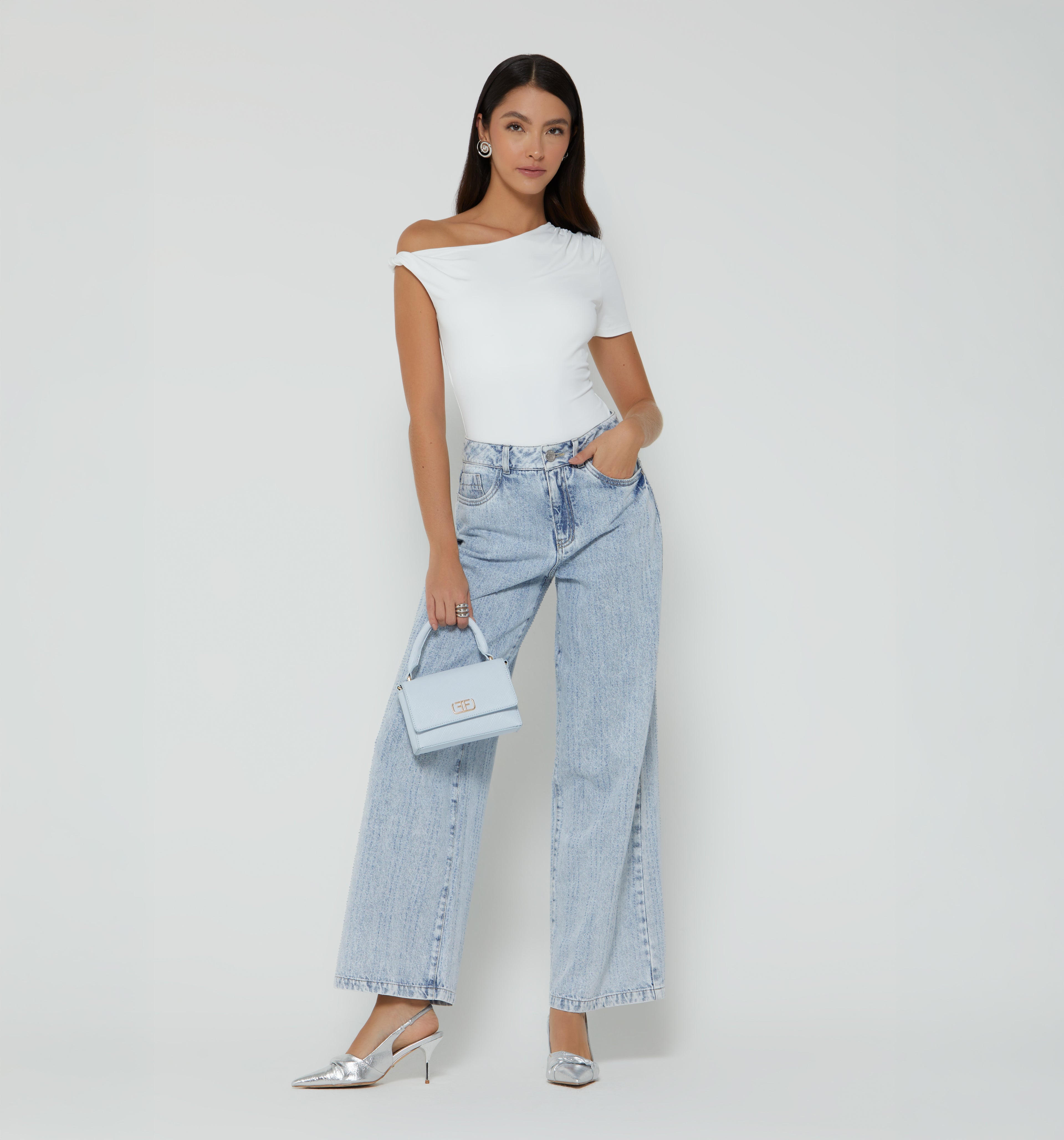Blusa Manga Corta Irregular