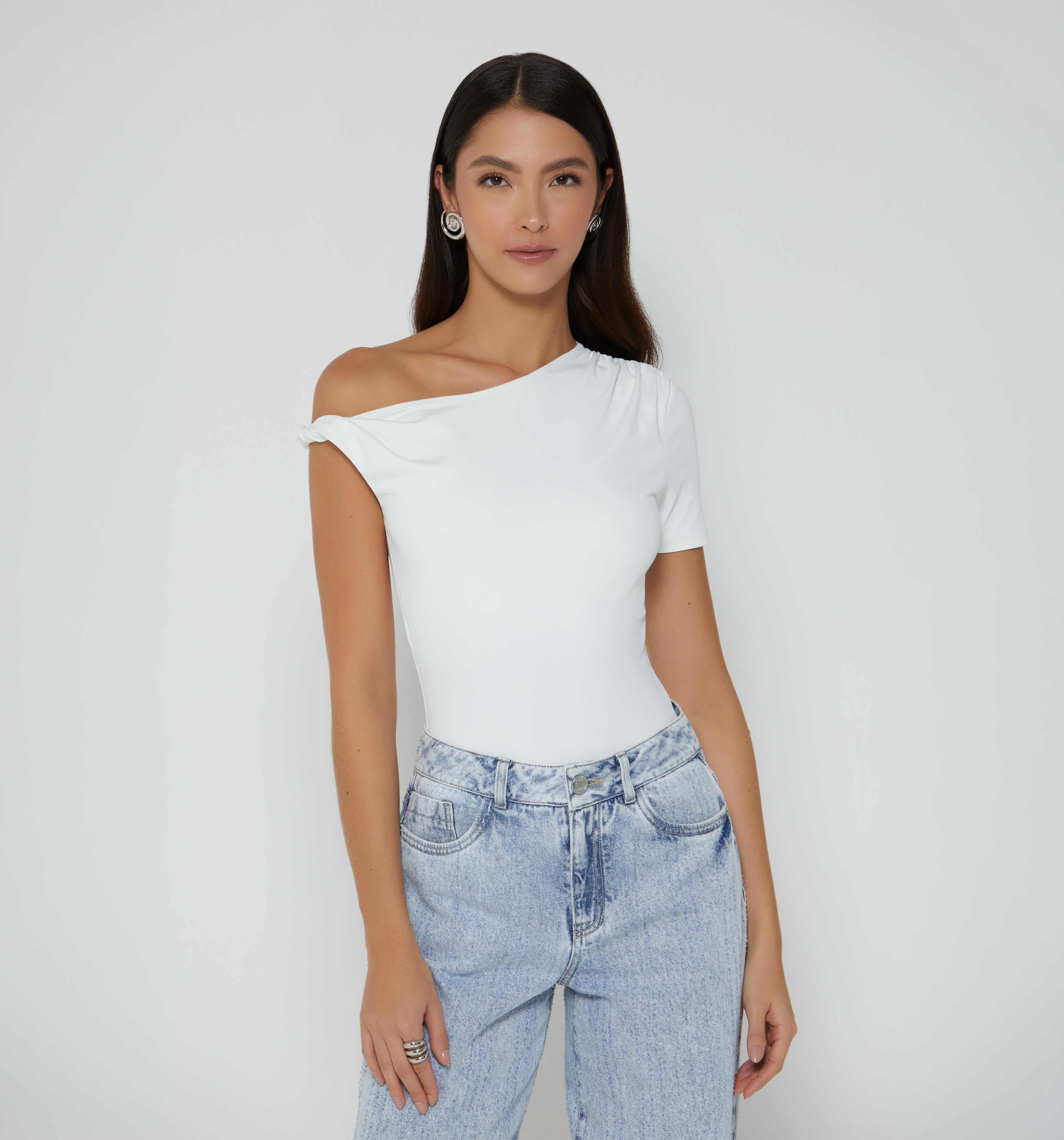 Blusa Manga Corta Irregular