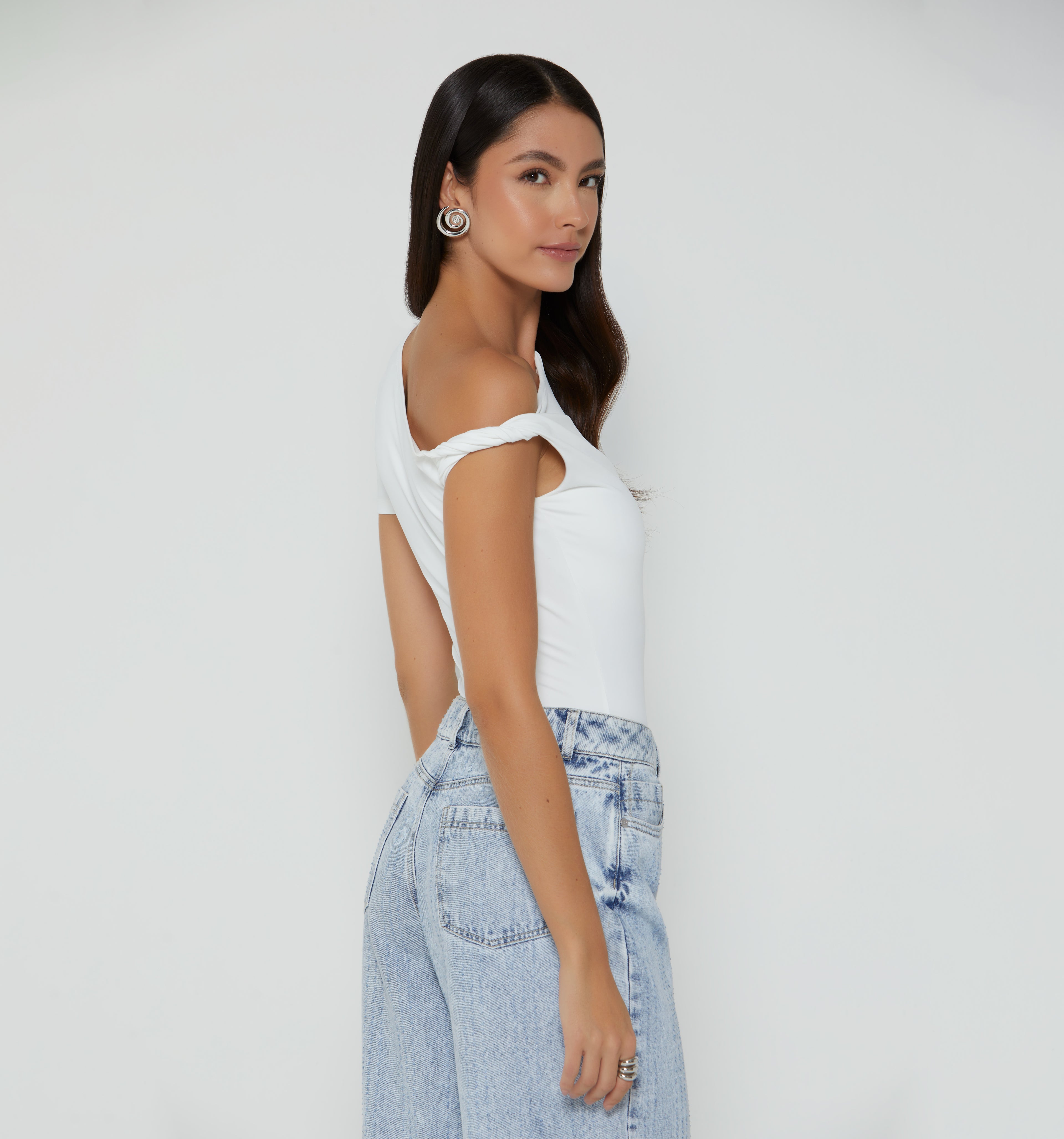 Blusa Manga Corta Irregular